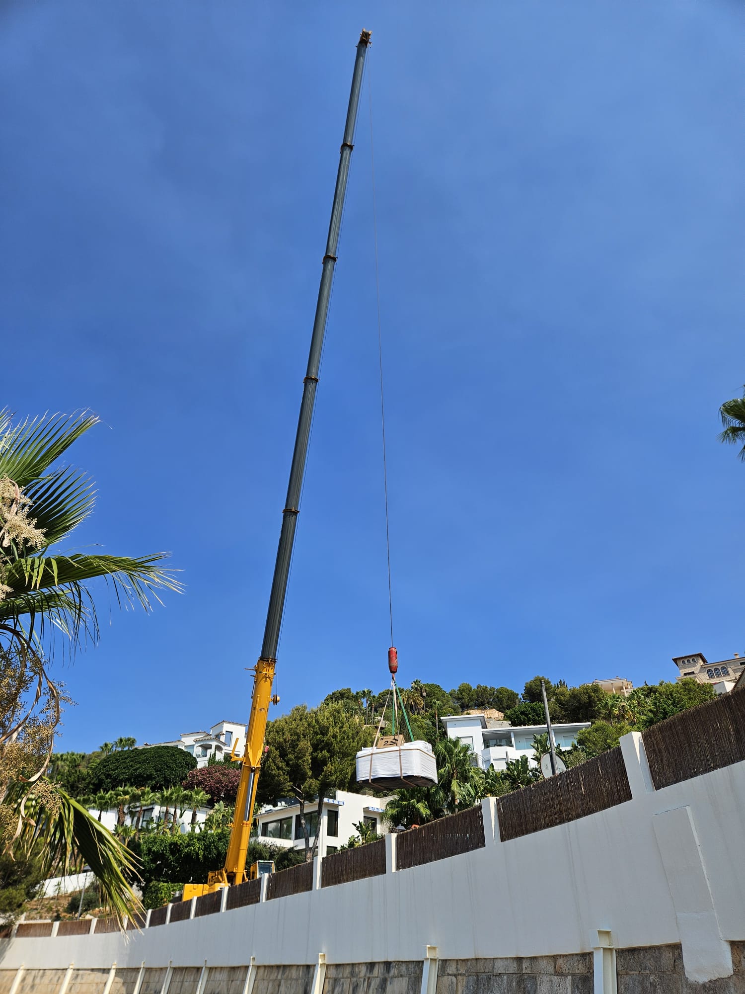 Villa hot tub installation in Bendinat nearing completion
