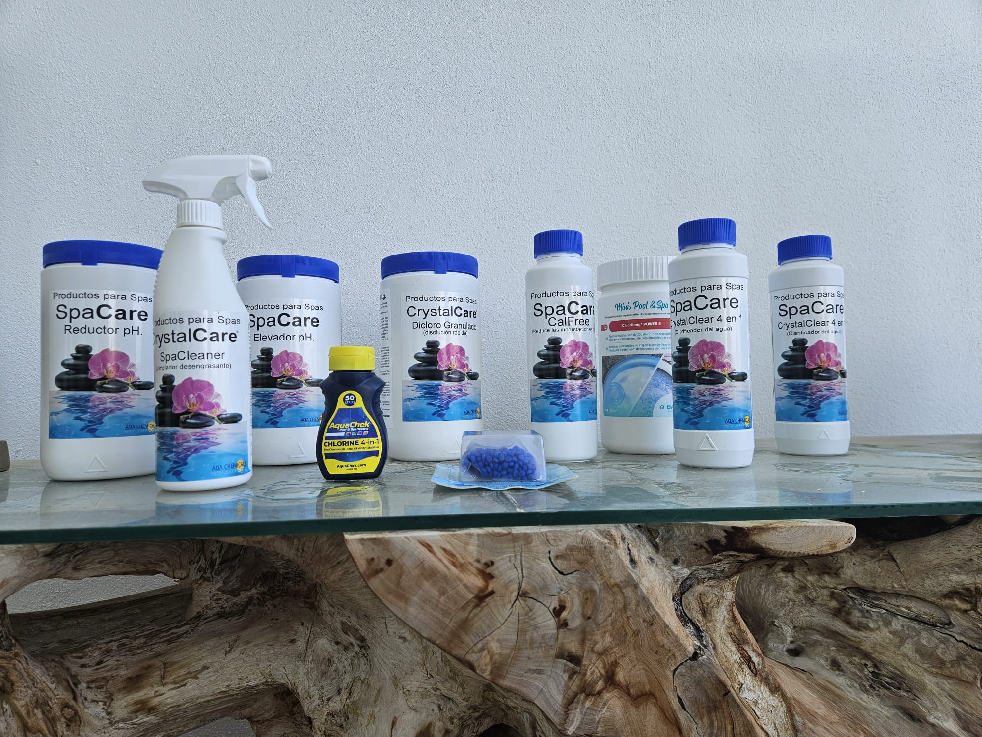 Care and aroma package for spa maintenance