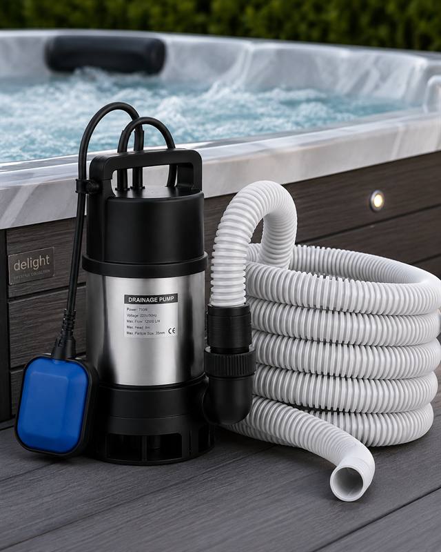 High speed drainage kit for spa maintenance