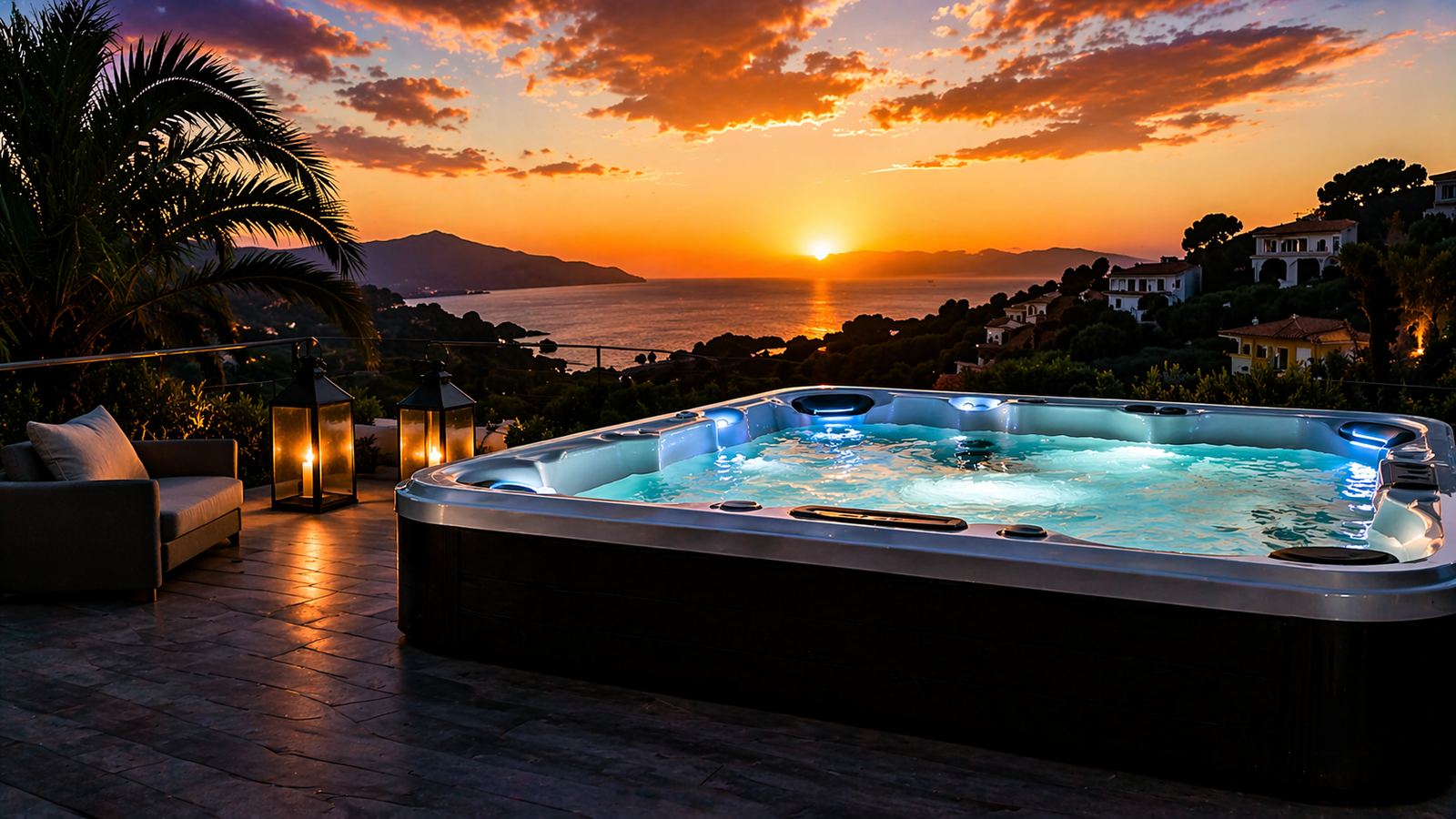 Premium outdoor hot tub