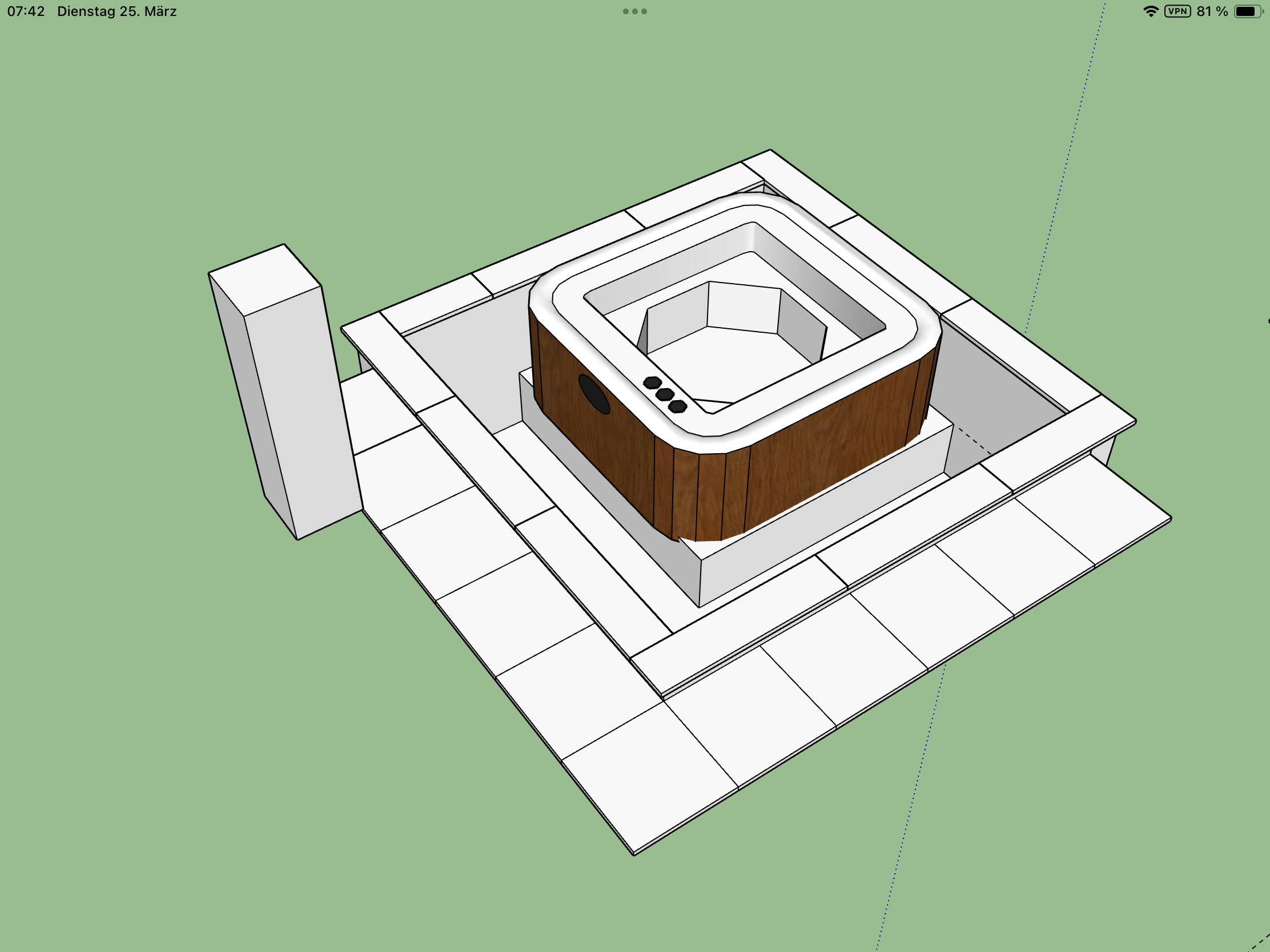 Technical drawing for Mallorca spa installation planning